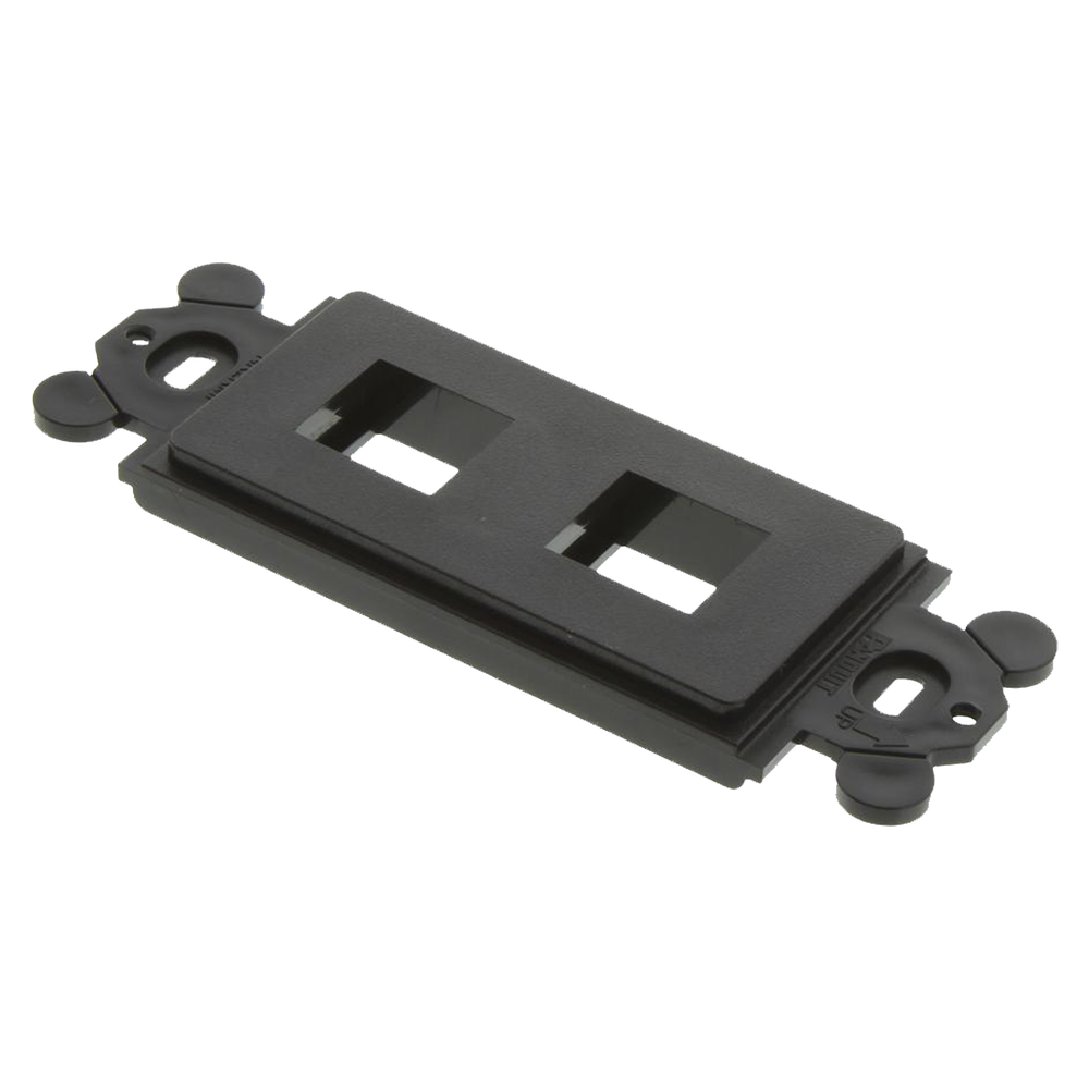 Marco de M?dulo D?plex, Para Placas Frontales Est?ndar GFCI, Acepta 2 M?dulos Keystone, Color Negro