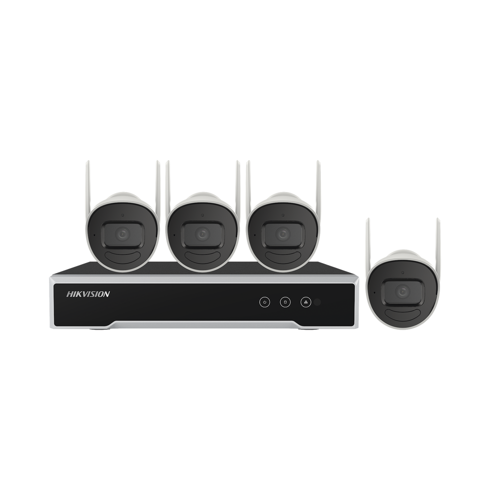 Kit IP Inalámbrico 4 Megapixel / NVR 4 Canales / 4 Cámaras Bala para Exterior / 1 HDD de 1 TB / Modo Repetidor