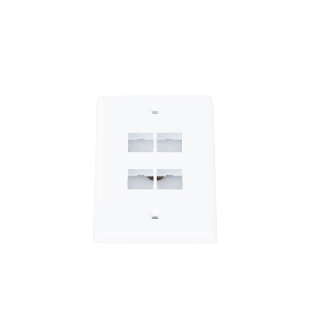 Placa de Pared Vertical, Salida Para 4 Puertos Keystone, Color Blanco - Image 6