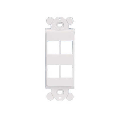 Marco de M?dulo D?plex, Para Placas Frontales Est?ndar GFCI, Acepta 4 M?dulos Keystone, Color Blanco