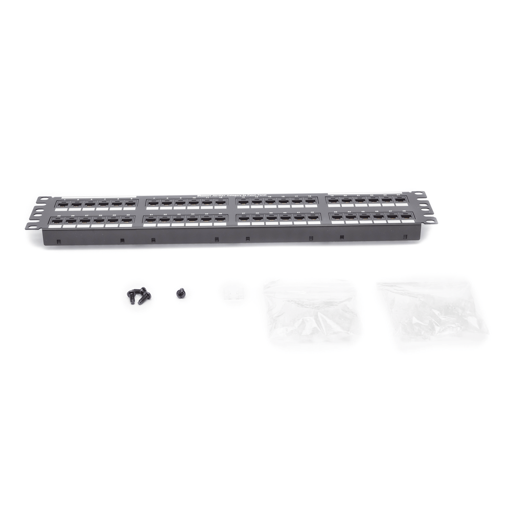 Panel de Parcheo de Impacto 110, Plano, Categor?a 5e, de 48 Puertos, 2UR - Image 5