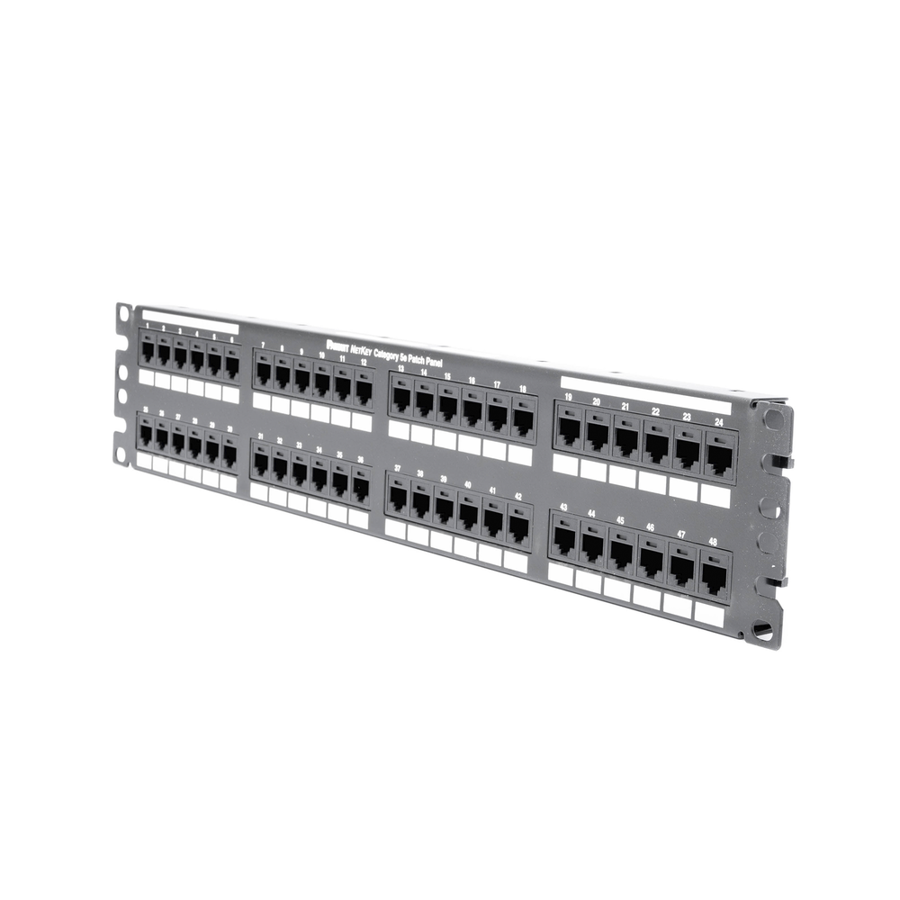 Panel de Parcheo de Impacto 110, Plano, Categor?a 5e, de 48 Puertos, 2UR - Image 2