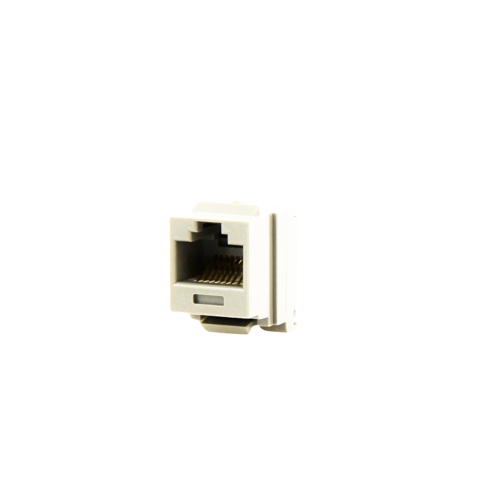 Conector Jack Estilo 110 (de Impacto), Tipo Keystone, Categor?a 6, de 8 Posiciones y 8 Cables, Color Gris