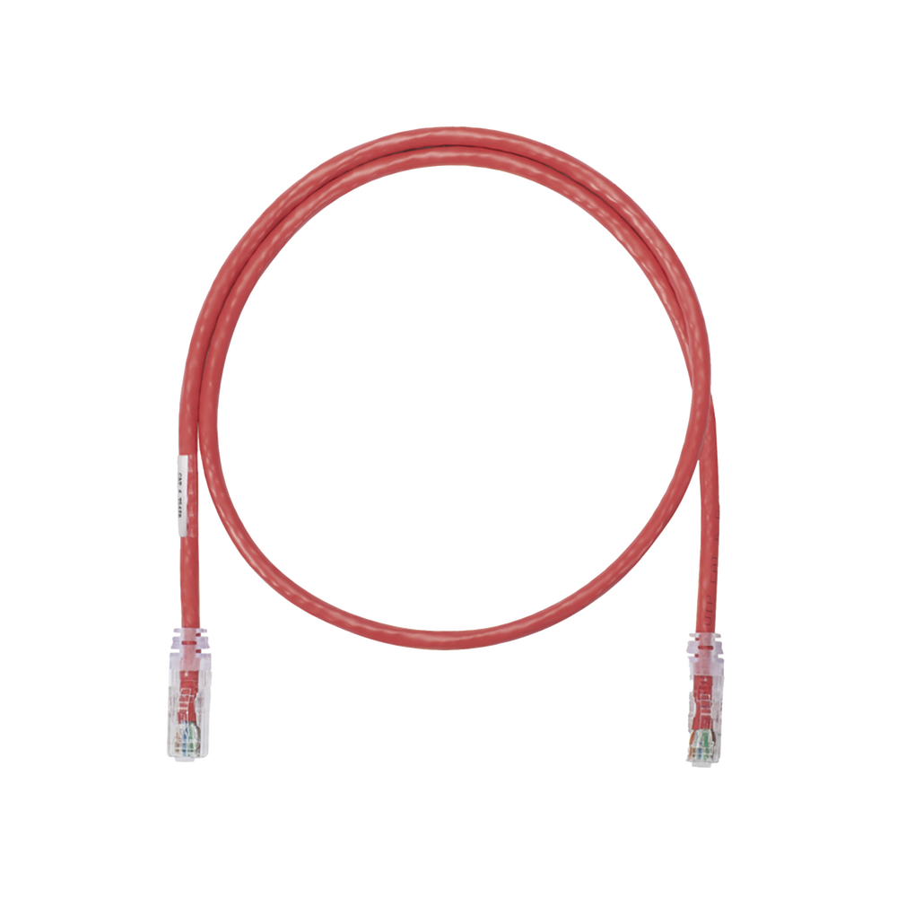 Cable de Parcheo UTP Categor?a 6, con Plug Modular en Cada Extremo - 0.3 Metros (1 Pie) - Rojo
