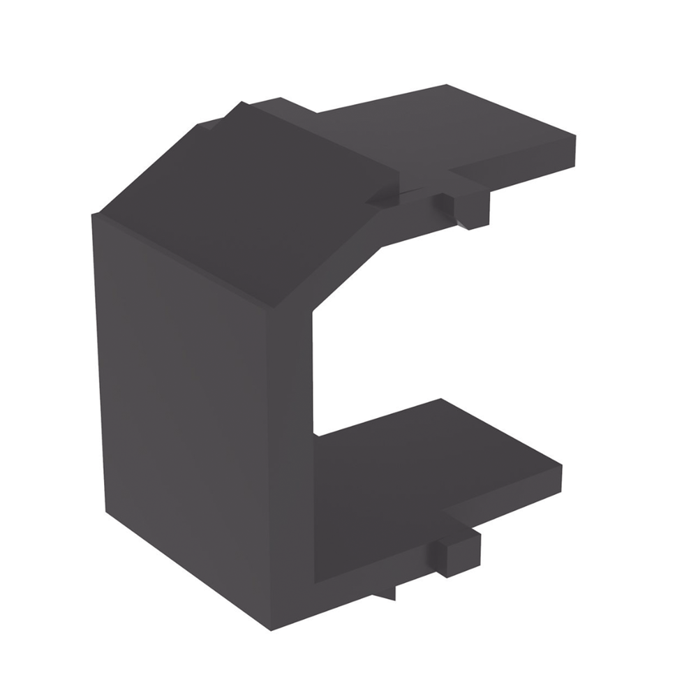 M?dulo de Tapa Ciega (Inserto Ciego), Tipo Keystone, Color Negro, 1 Pieza