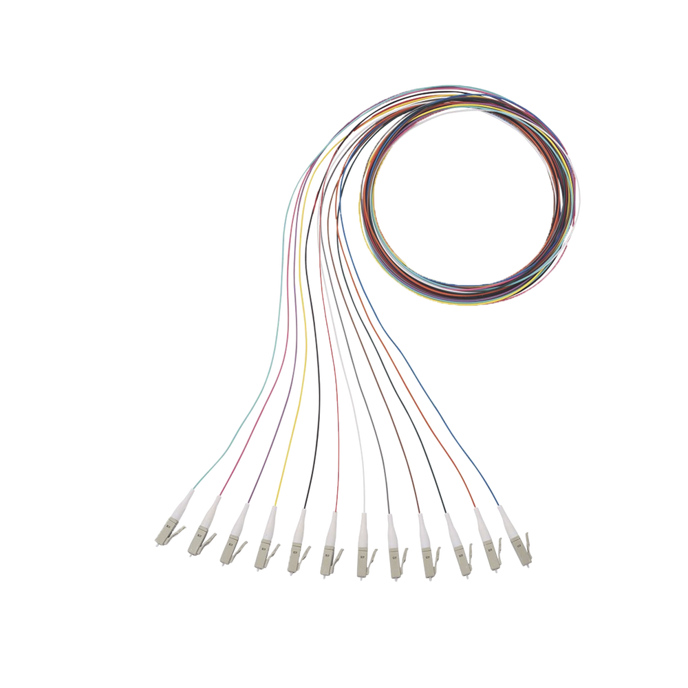 Kit de 12 Pigtails con Conector LC, Multimodo 50/125 OM3, 900um, de 1 Metro (3.28 Pies)
