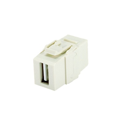 M?dulo Acoplador USB 2.0, Hembra a Hembra, Tipo Keystone, Color Blanco