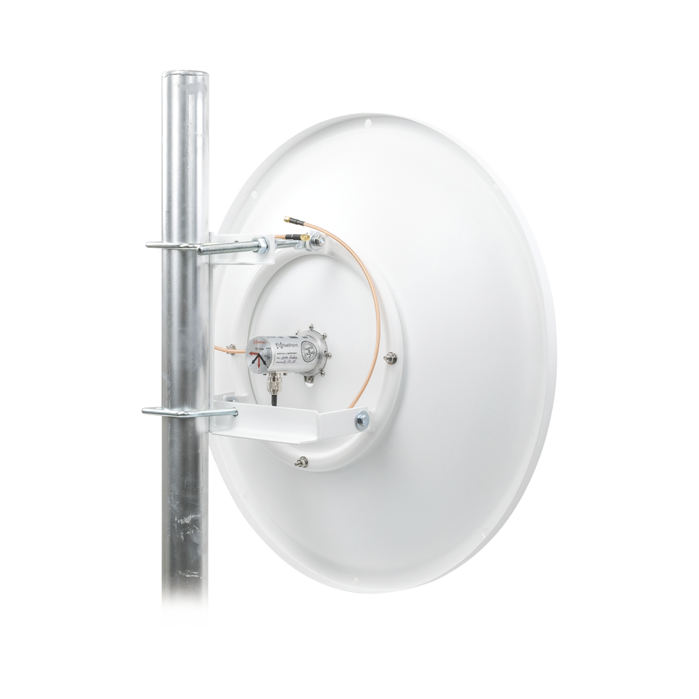 Antena Direccional de alto rendimiento / diámetro de 60 cm / 4.9-6.4 GHz / Ganancia 30 dBi / SLANT de 45 ° y 90 ° / Ideal para 30 km / Conector N-Hembra / Montaje y jumpers incluidos. - Image 5