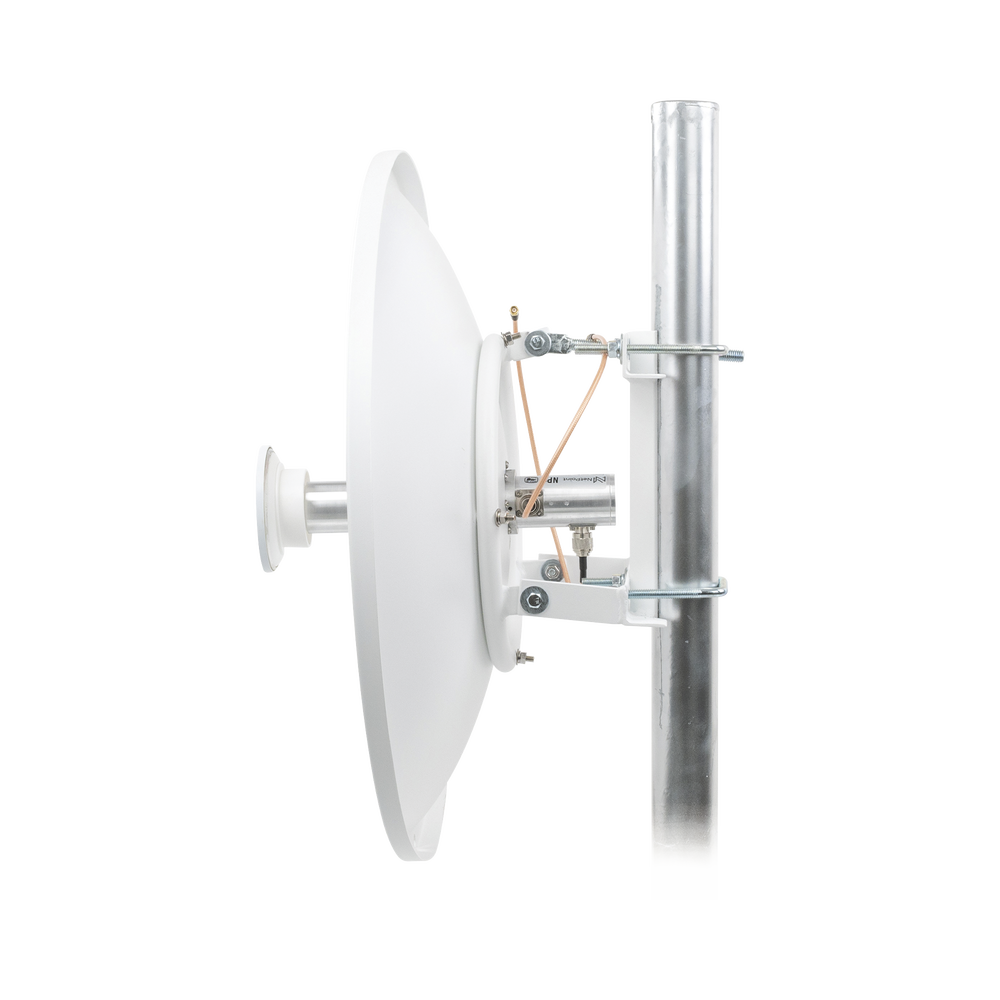 Antena Direccional de alto rendimiento / diámetro de 60 cm / 4.9-6.4 GHz / Ganancia 30 dBi / SLANT de 45 ° y 90 ° / Ideal para 30 km / Conector N-Hembra / Montaje y jumpers incluidos. - Image 4