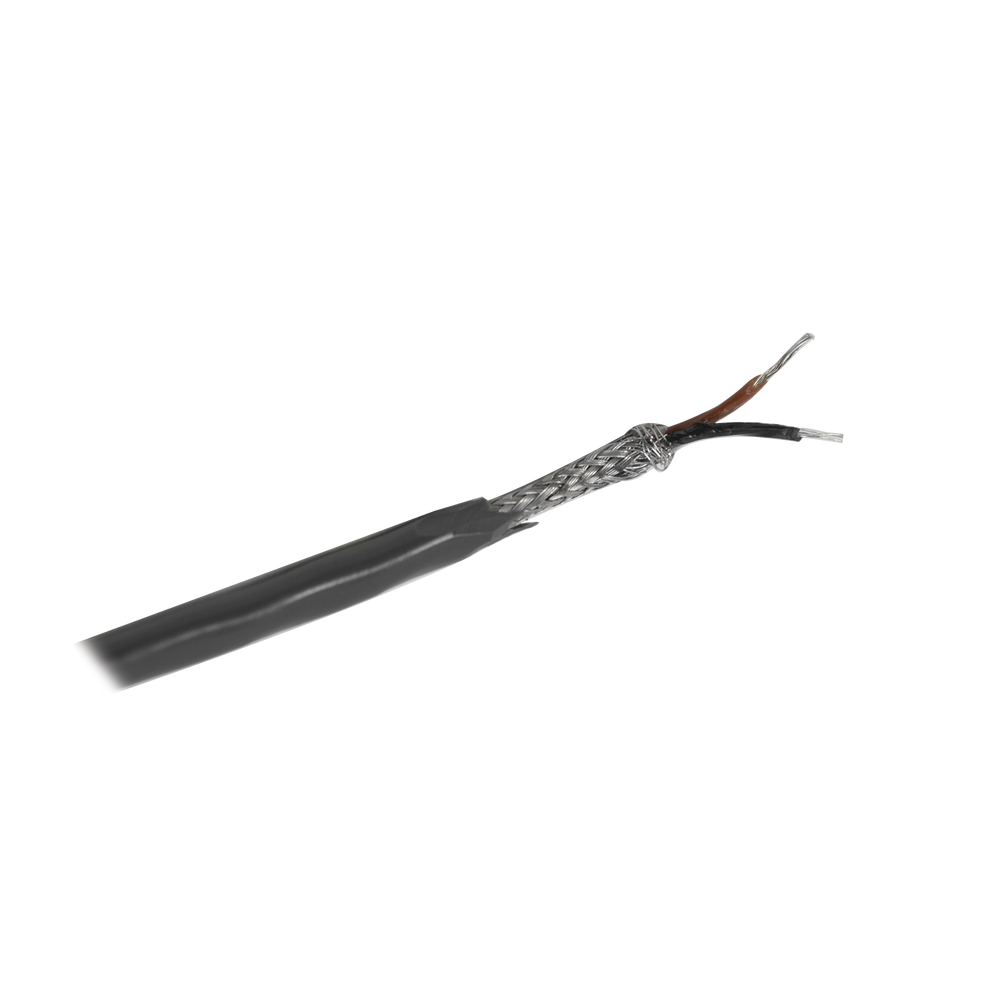 Carrete de 305 mts. cable blindado ROHS con 2 hilos calibre 26 AWG, Rojo y Negro.