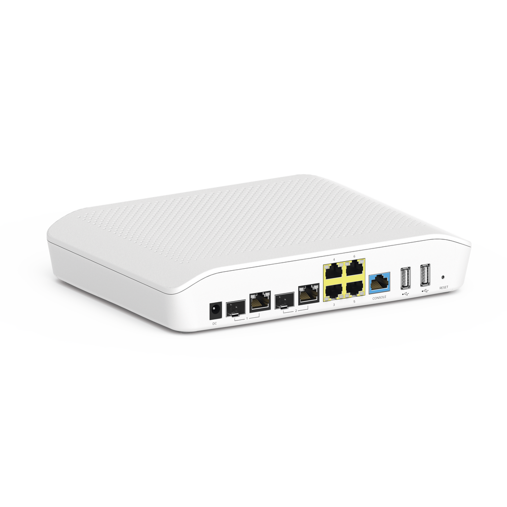 Router/Firewall, con función SD-WAN NSE3000 / 2 puertos WAN Gigabit + 2 SFP combo / 4 puertos LAN Gigabit / Detección de Amenazas/ Bloqueo de Aplicaciones / Administración desde la Nube con cnMaestro / Hasta 1,000 dispositivos