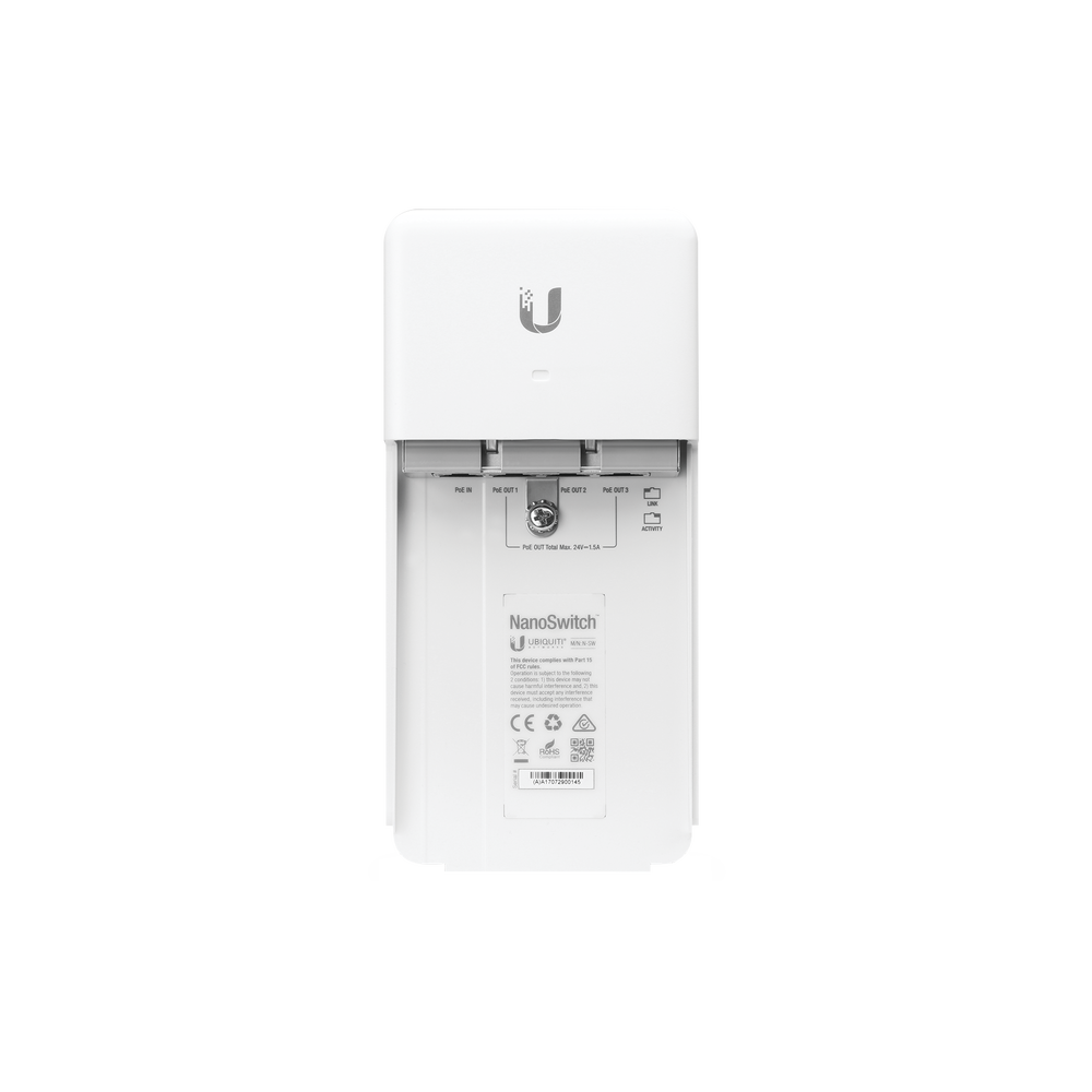 Switch PoE 24 V de Paso para Exterior con 4 Puertos Gigabit (1 PoE In, 3 PoE Out) NanoSwitch - Image 2