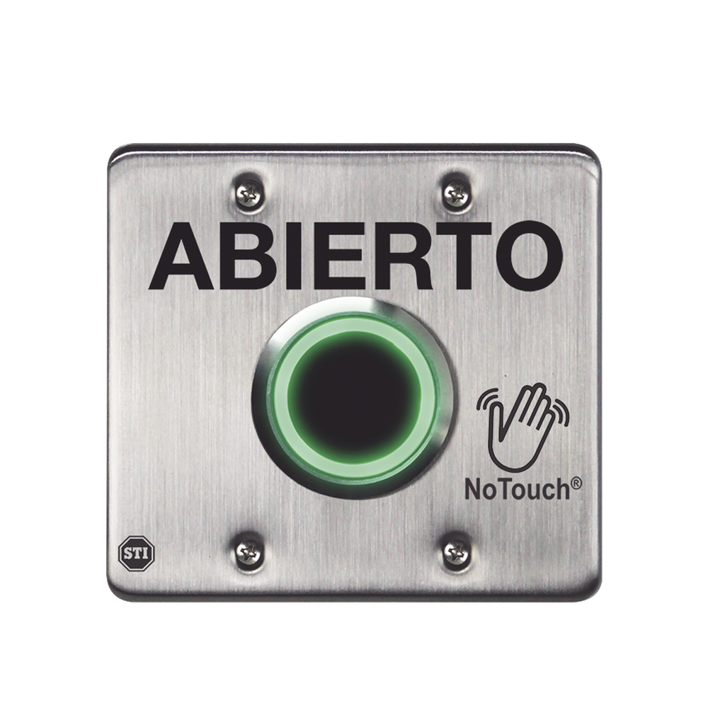 Interruptor IR NoTouch® de Acero Inoxidable, Salida Doble, ABIERTO