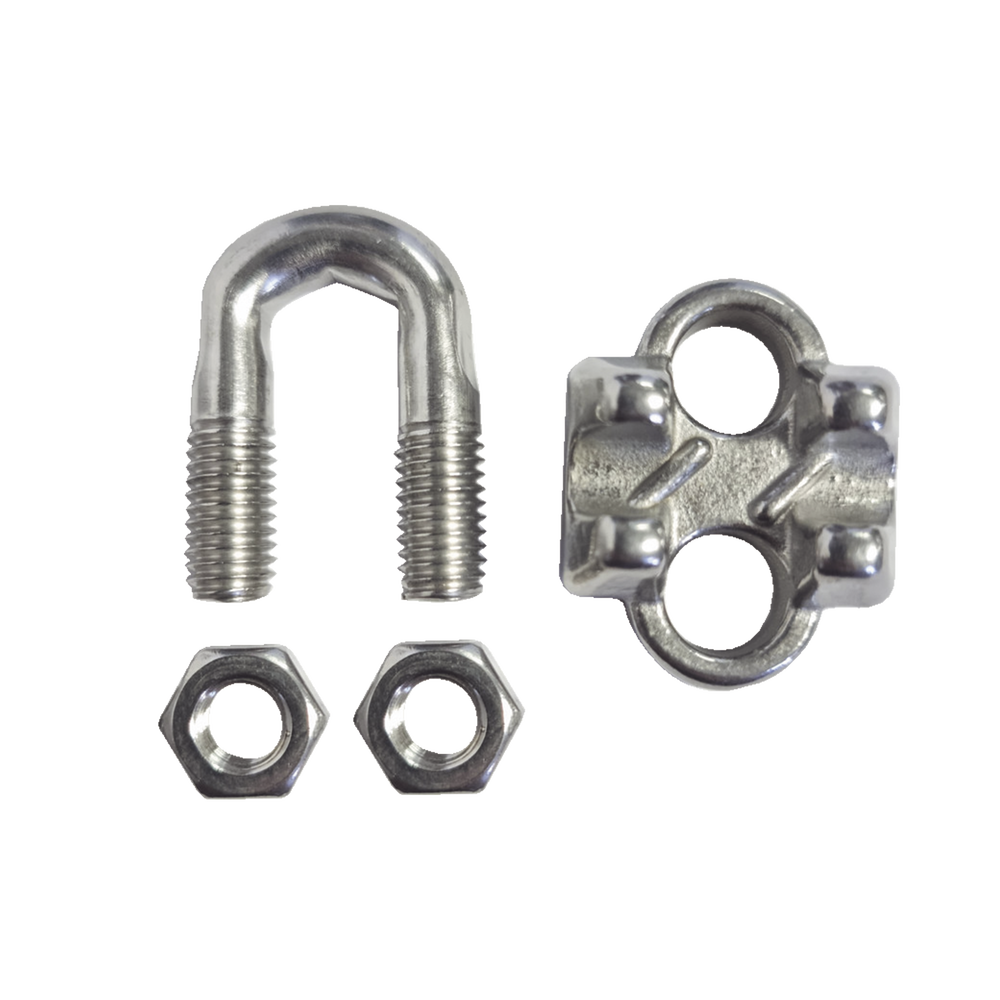 Nudo/ Perro/ Abrazadera Acero Forjado para Cable de 1/4", Acero Inoxidable. - Image 2