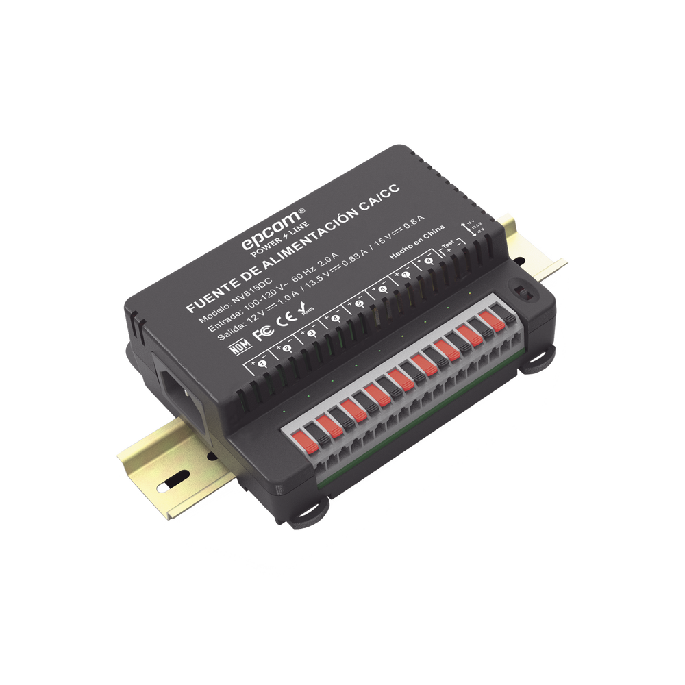 Fuente de Poder / Para 8 Cámaras / Ajustables a 12 o 13.5 o 15 Vcc / 8 Amperes / Instalación en Pared. - Image 3