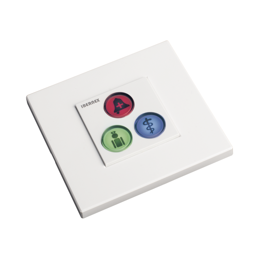 Modulo de 3 Botones iluminados para habitación de Hospital / Alarma / Cancelar y Código Azul / BUS RS485 / Compatible con NX0019/B, NX1021 Y NX0015