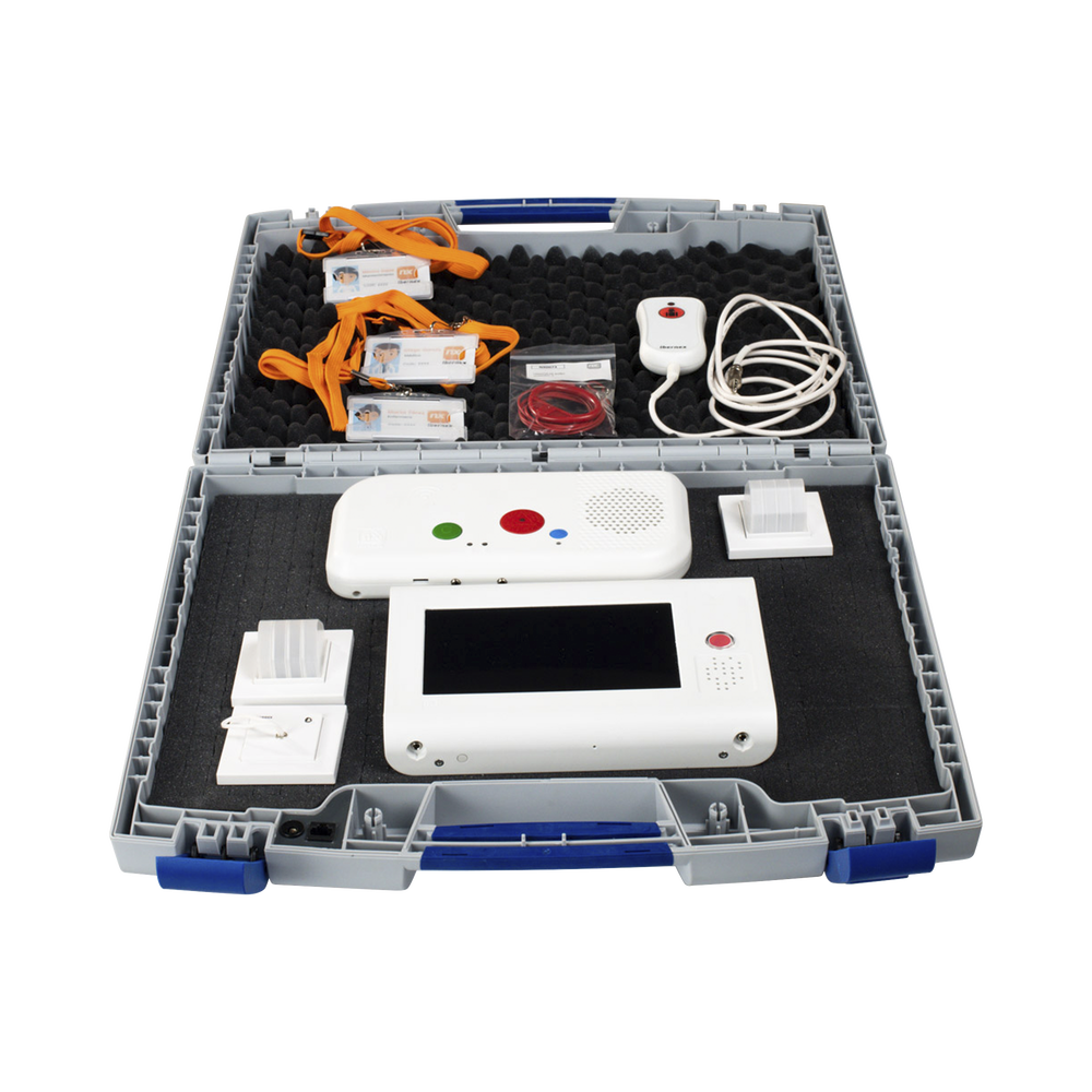 Maletín Funcional Demo de Hospital / Sistema de Llamada Paciente Enfermera IP con Terminales IP y Periféricos