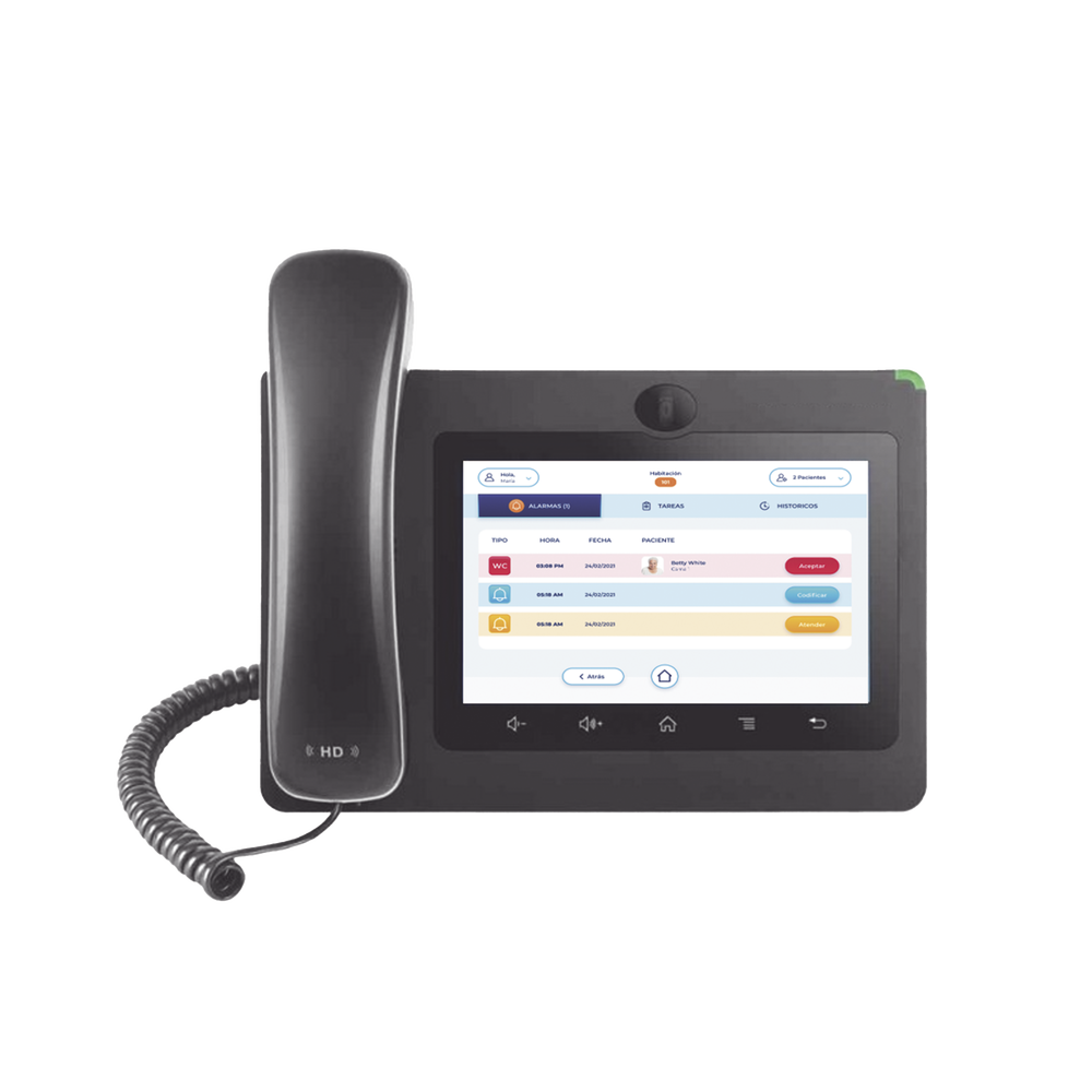 CONSOLA DE ENFERMERA IP PoE CON PANTALLA, SISTEMA ANDROID Y APP ASISTENCIAL PARA 1 USUARIO. SOLO FUNCIONA CON SOFTWARE