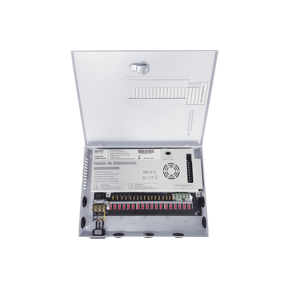 Fuente / 11-15 V / 18 canales / 20 A / Alta tecnología en seguridad / Doble ventilador / Hasta 1.8 Amperes por Salida / Filtro de ruido por canal / Diseño de alta gama. - Image 4