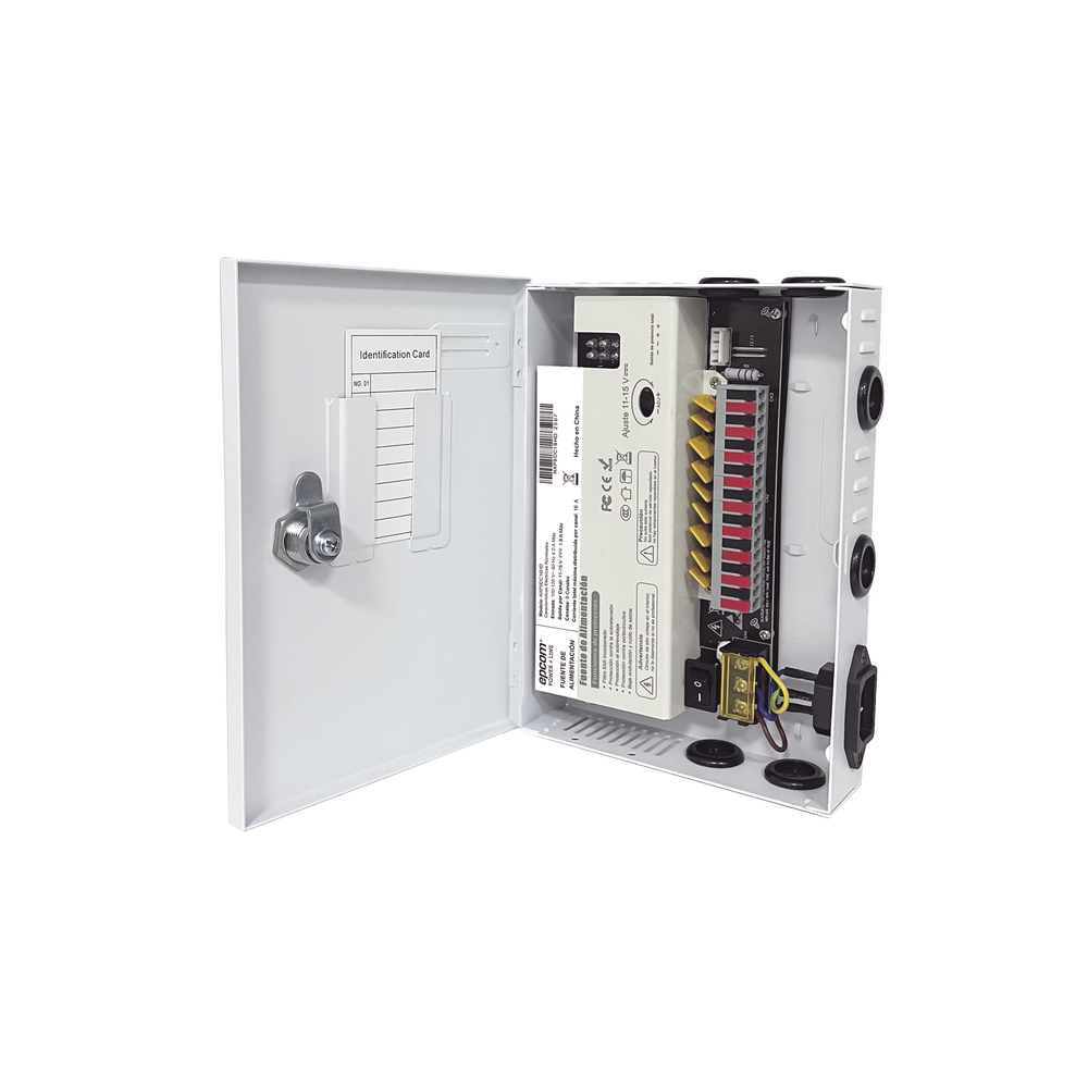 Fuente / 11-15 V / 9 canales / 16 A / Alta tecnología en seguridad / Doble ventilador / Hasta 1.8 Amperes por Salida / Filtro de ruido por canal / Diseño de alta gama.