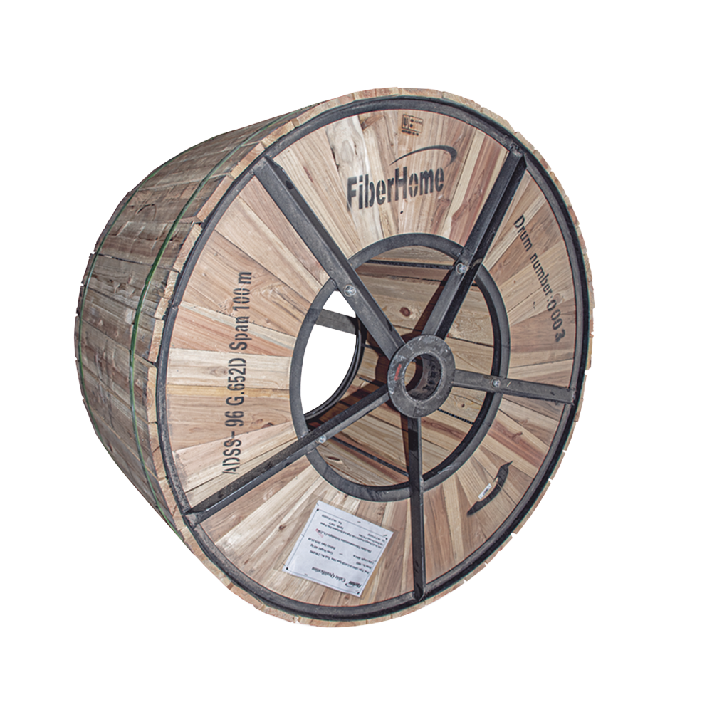 Carrete de 4 Kil?metros (2.49 Millas) de Fibra ?ptica A?rea (ADSS) G.652D, Monomodo de 96 Hilos, Exterior, Span 200, Loose Tube