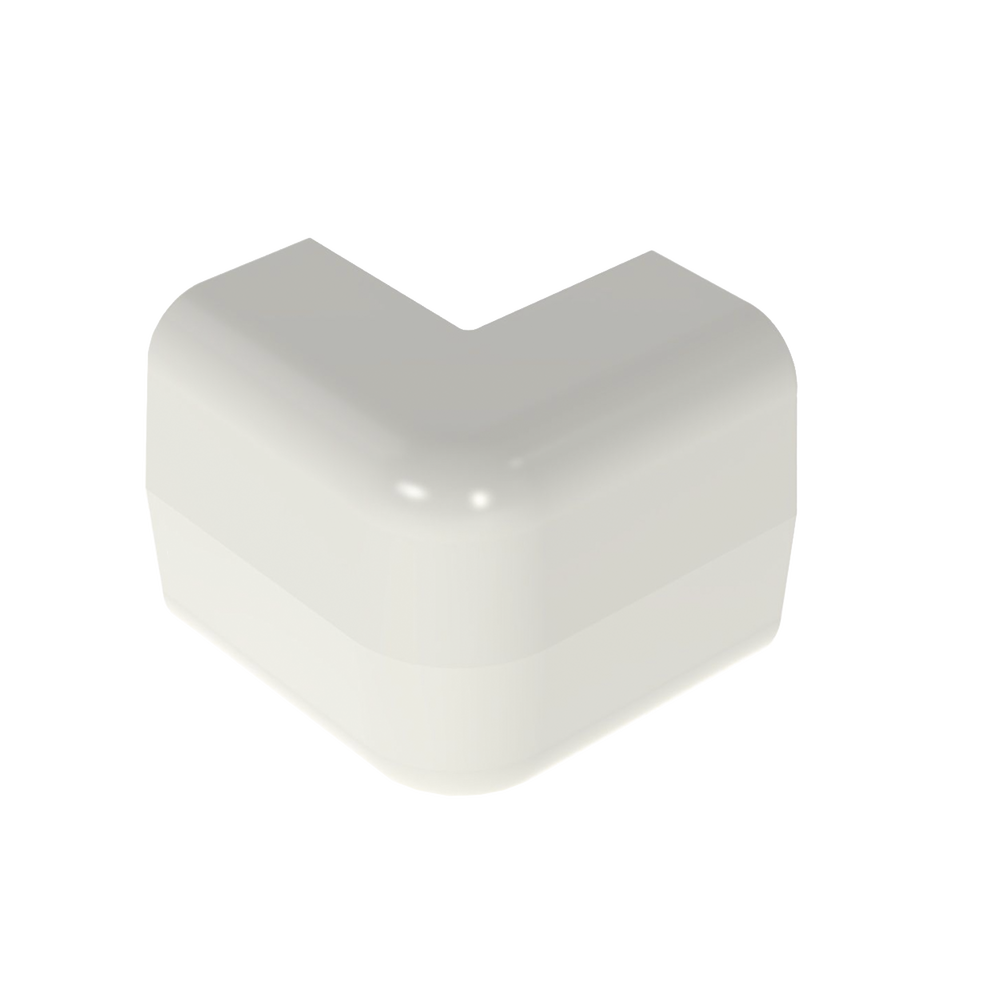 Esquinero exterior, para uso con canaleta LD5, material ABS, Color Blanco Mate - Image 2