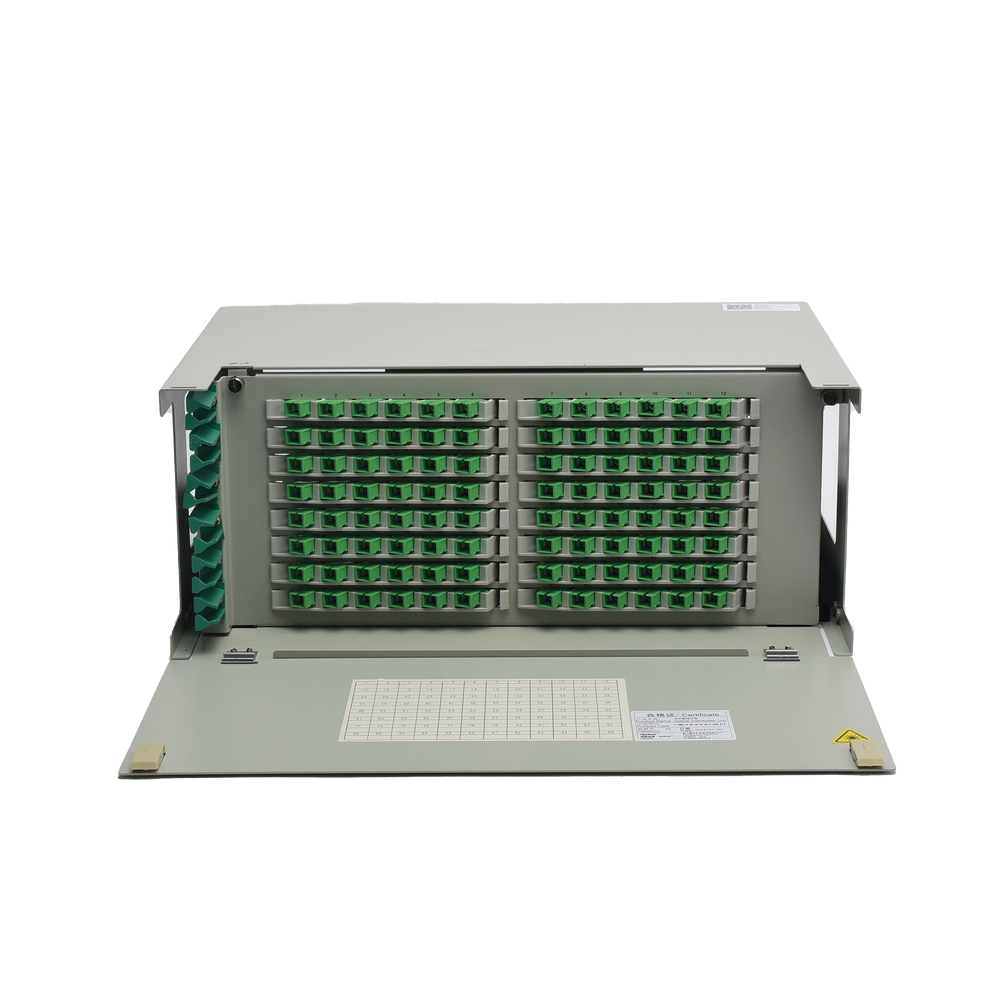 Distribuidor de Fibra ?ptica para 96 Empalmes, con 96 Acopladores SC/APC y 96 Pigtails, 19, 4 UR
