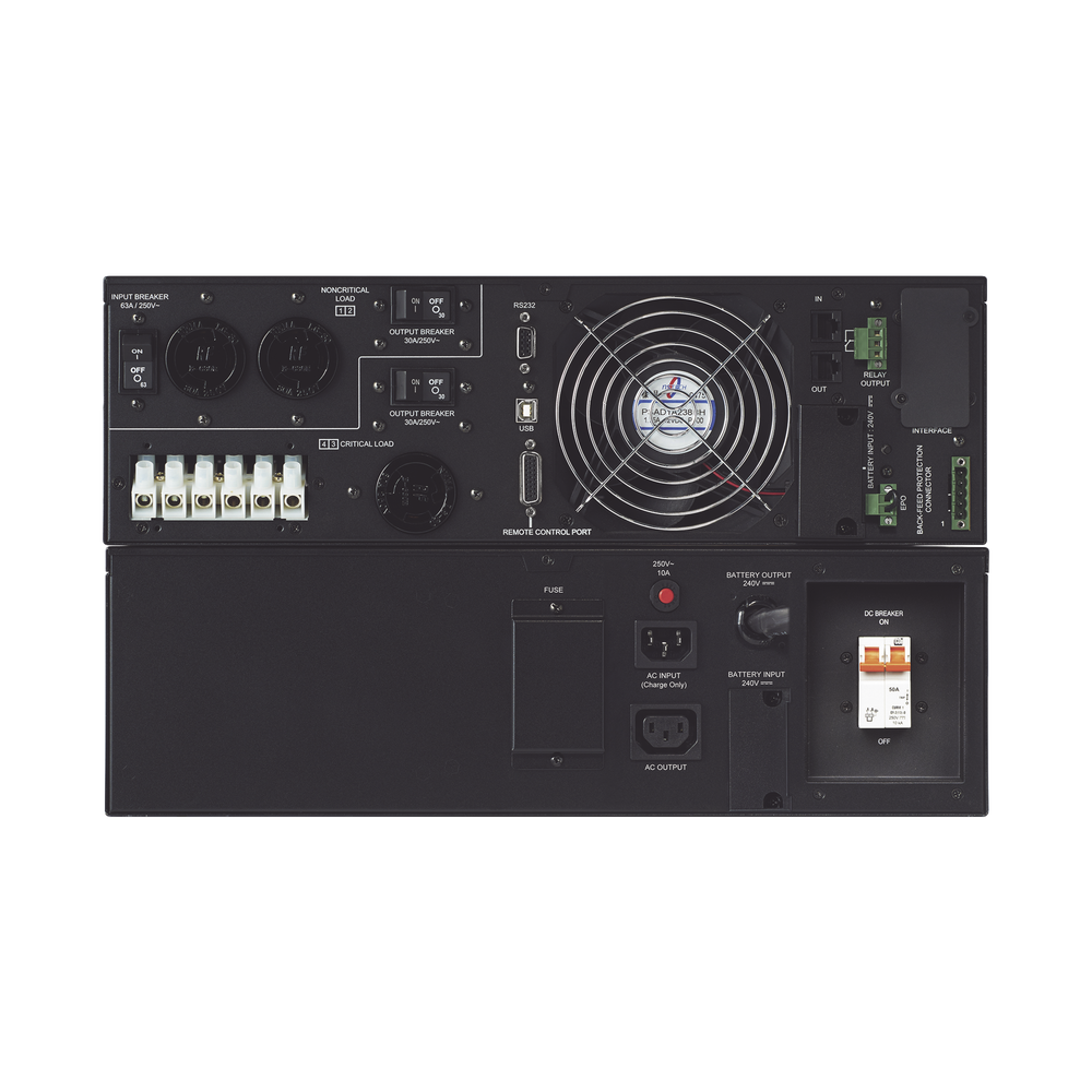 UPS de 10000 VA/9000 W, Online Doble Conversión, 200 - 240 Vac de Entrada, 200 - 240 Vac de Salida, Terminal Hardwired, Onda Senoidal Pura, Torre o Rack de 6 UR, Con 3 Tomas NEMA L6-30R - Image 3