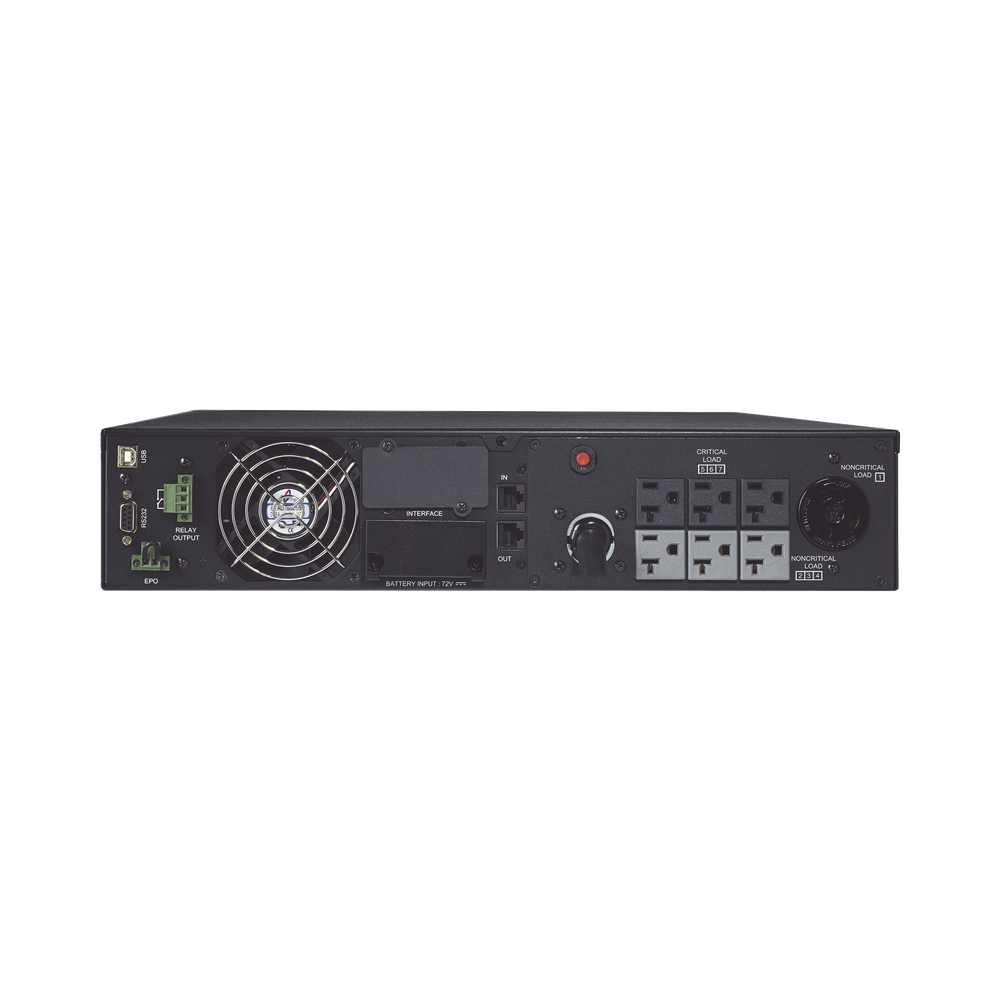 UPS de 2200 VA/1800 W, Online Doble Conversión, Entrada 120 Vca NEMA 5-20P, Onda Senoidal Pura, Rack o Torre de 2 UR, Con 6 NEMA 5-20R y 1 NEMA L5-20R - Image 2