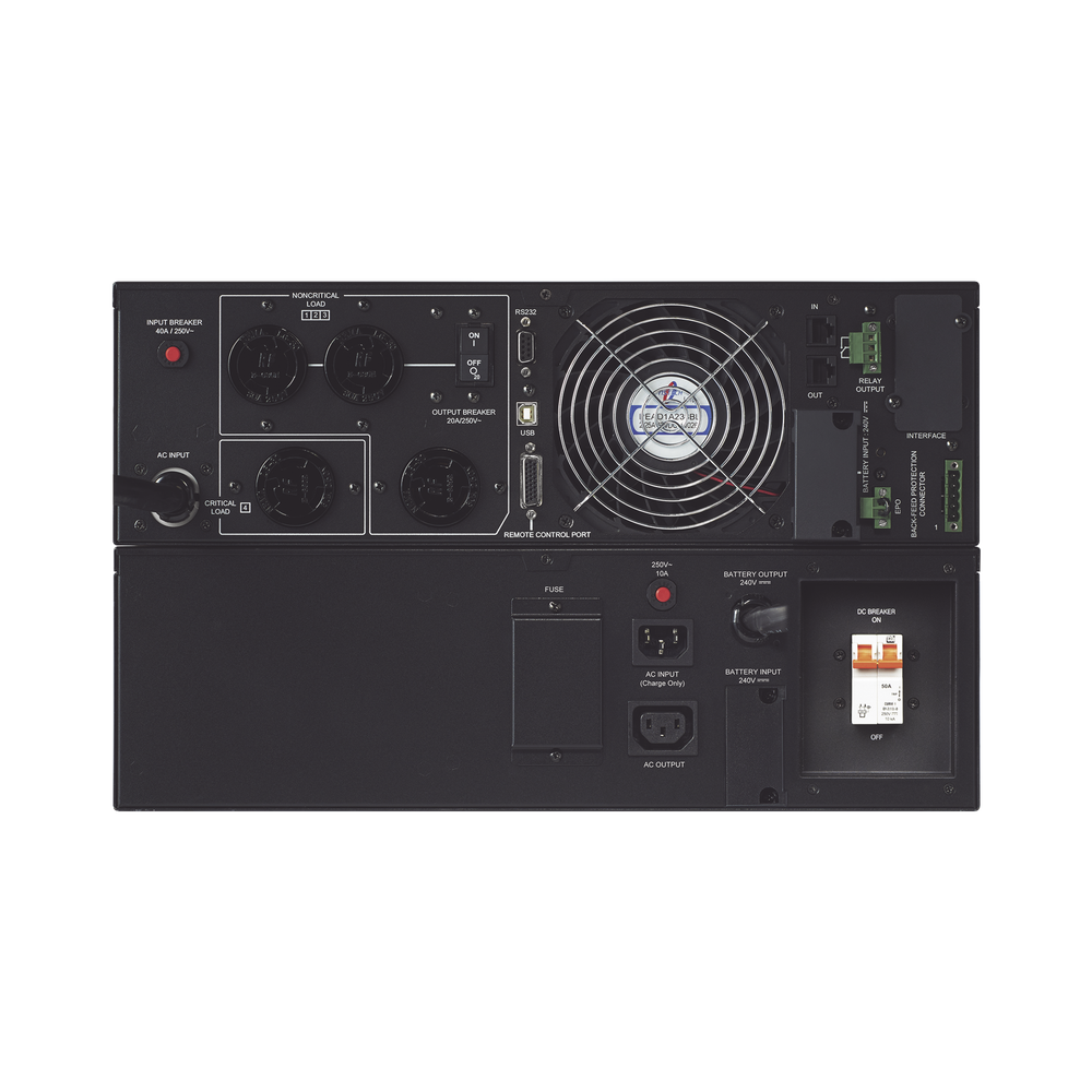 UPS de 6000 VA/5400 W, Online Doble Conversión, 200 - 240 Vac de Entrada NEMA L6-30P, Onda Senoidal Pura, Torre o Rack de 6 UR, Con 2 Tomas NEMA L6-20R y 2 NEMA L6-30R - Image 2