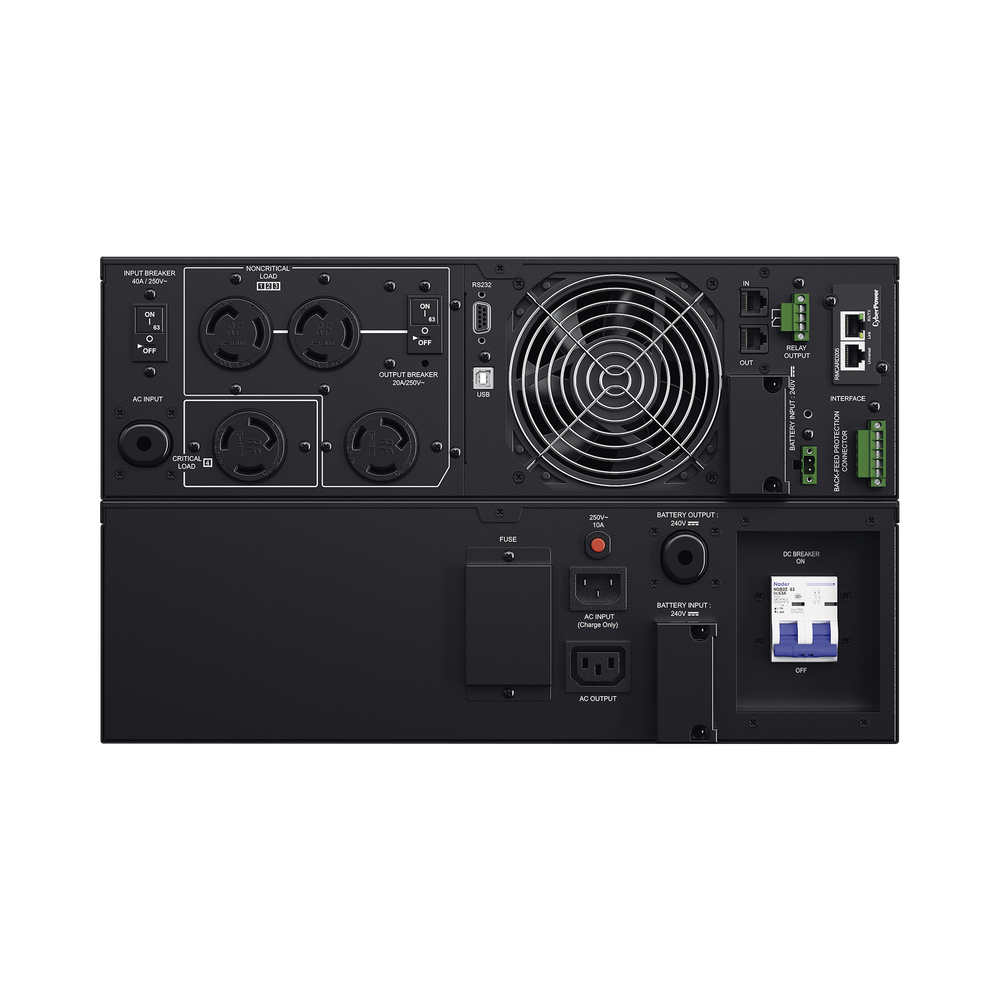 UPS de 6000 VA/5400 W, Online Doble Conversión, 200 - 240 Vac de Entrada NEMA L6-30P, Onda Senoidal Pura, Torre o Rack de 6 UR, Con 2 Tomas NEMA L6-20R y 2 NEMA L6-30R - Image 4