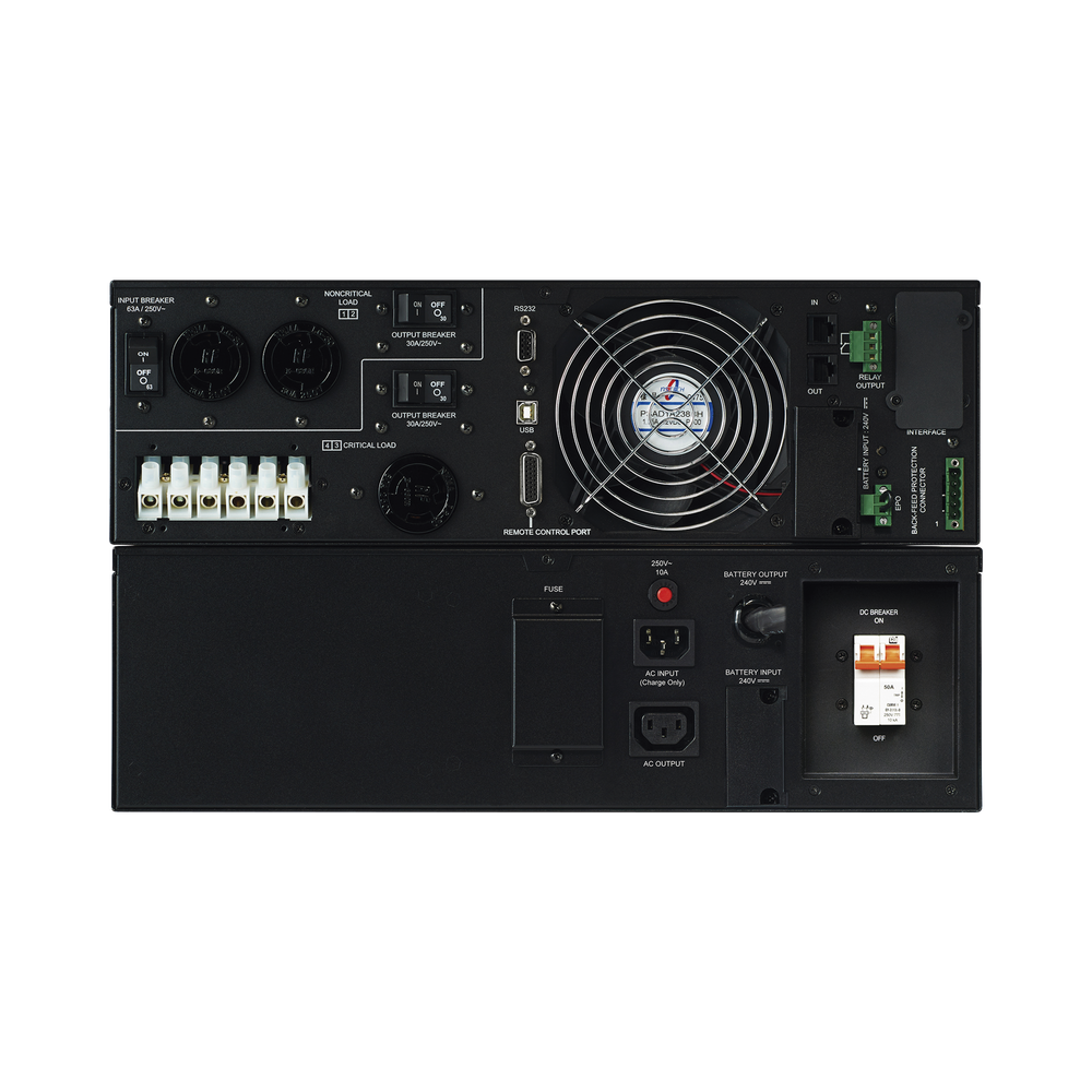 UPS de 8000 VA/ 7200 W, Online Doble Conversión, 200 - 240 Vac de Salida, Terminal Hardwired, Onda Senoidal Pura, Torre o Rack de 6 UR, Con 3 Tomas NEMA L6-30R - Image 2