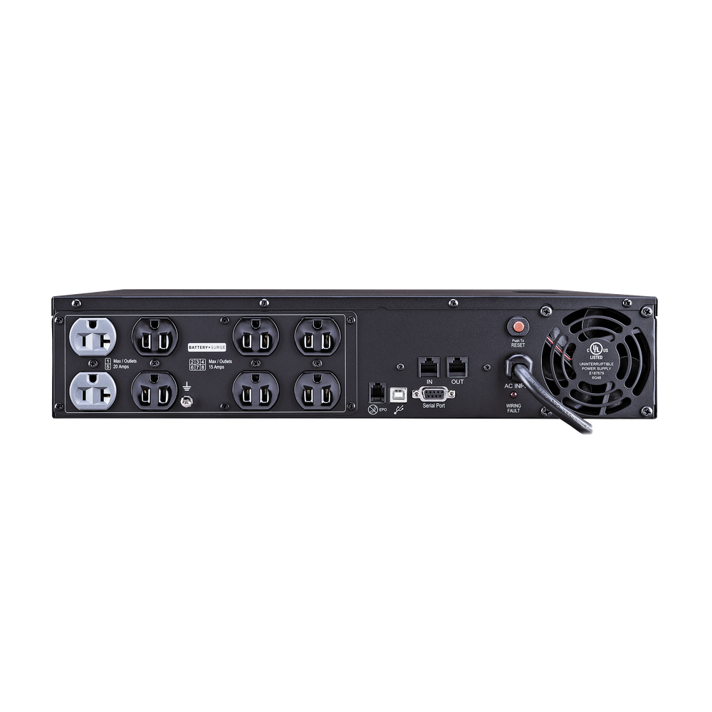 UPS 2000 VA/1540 W, Topología Línea Interactiva, Entrada 120 Vca NEMA 5-20P, Onda Senoidal Pura, Torre o Rack 2 UR, Con 2 Tomas NEMA 5-20R y 6 NEMA 5-15R - Image 3