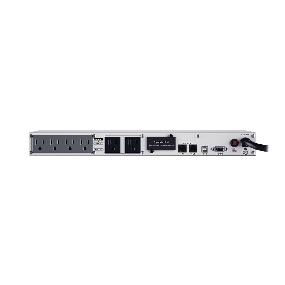 UPS de 500 VA/300 W, Topología Línea Interactiva, Entrada 120 Vca NEMA 5-15P, Tipo Rack 1 UR, Con 6 Tomas NEMA 5-15R - Image 3