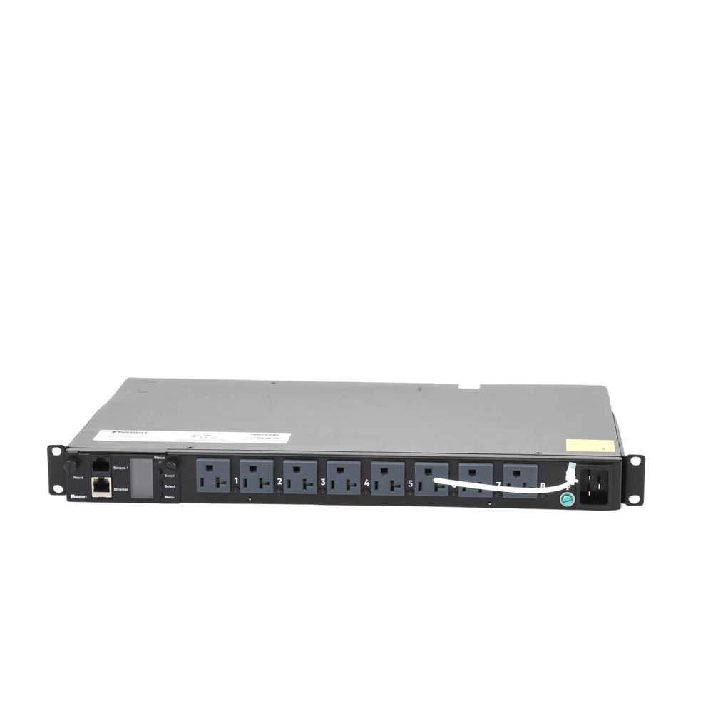 PDU Switchable y Monitoreable por Toma (MS) para Distribución de Energía, Enchufe de Entrada NEMA 5-15P, Con 8 Salidas 5-20R, Horizontal 19in, 120 Vca, 15 Amp, 1UR - Image 4