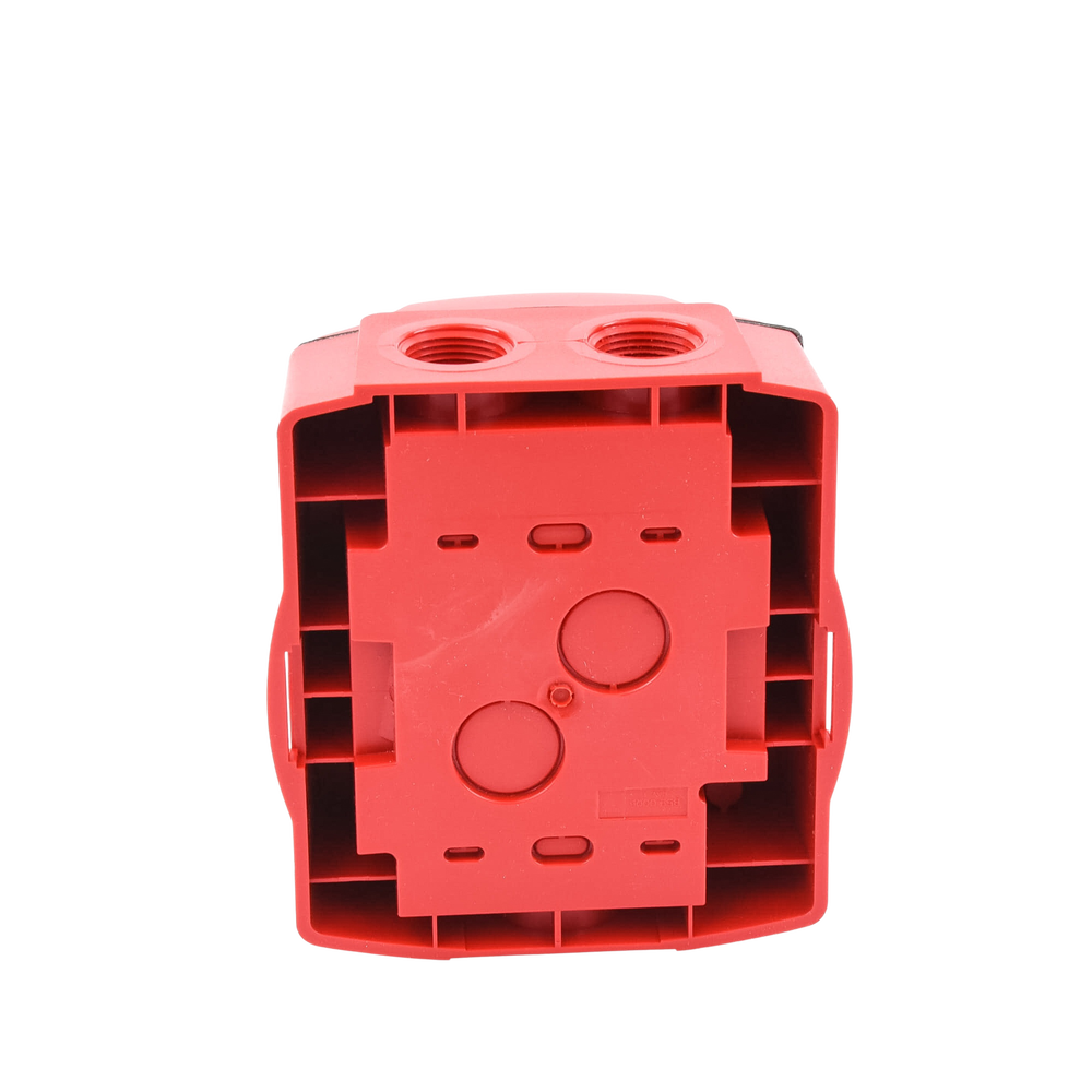 Sirena con Lámpara Estroboscópica / para Exterior / a 2 Hilos / Montaje en Pared / 12 o 24 Vcd / Configuración Estroboscópica Seleccionable / Texto en Inglés / Incluye Caja de Montaje / Color Rojo - Image 4