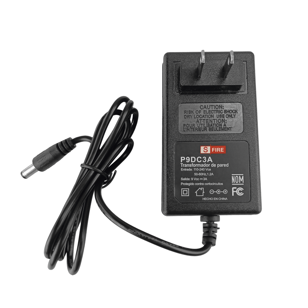 9 Vcc / 3 A / Fuente de poder / Voltaje de Entrada de 100-240 Vca / Para Usos Múltiples / Video Vigilancia, Acceso, Asistencia, Alarmas, Etc.