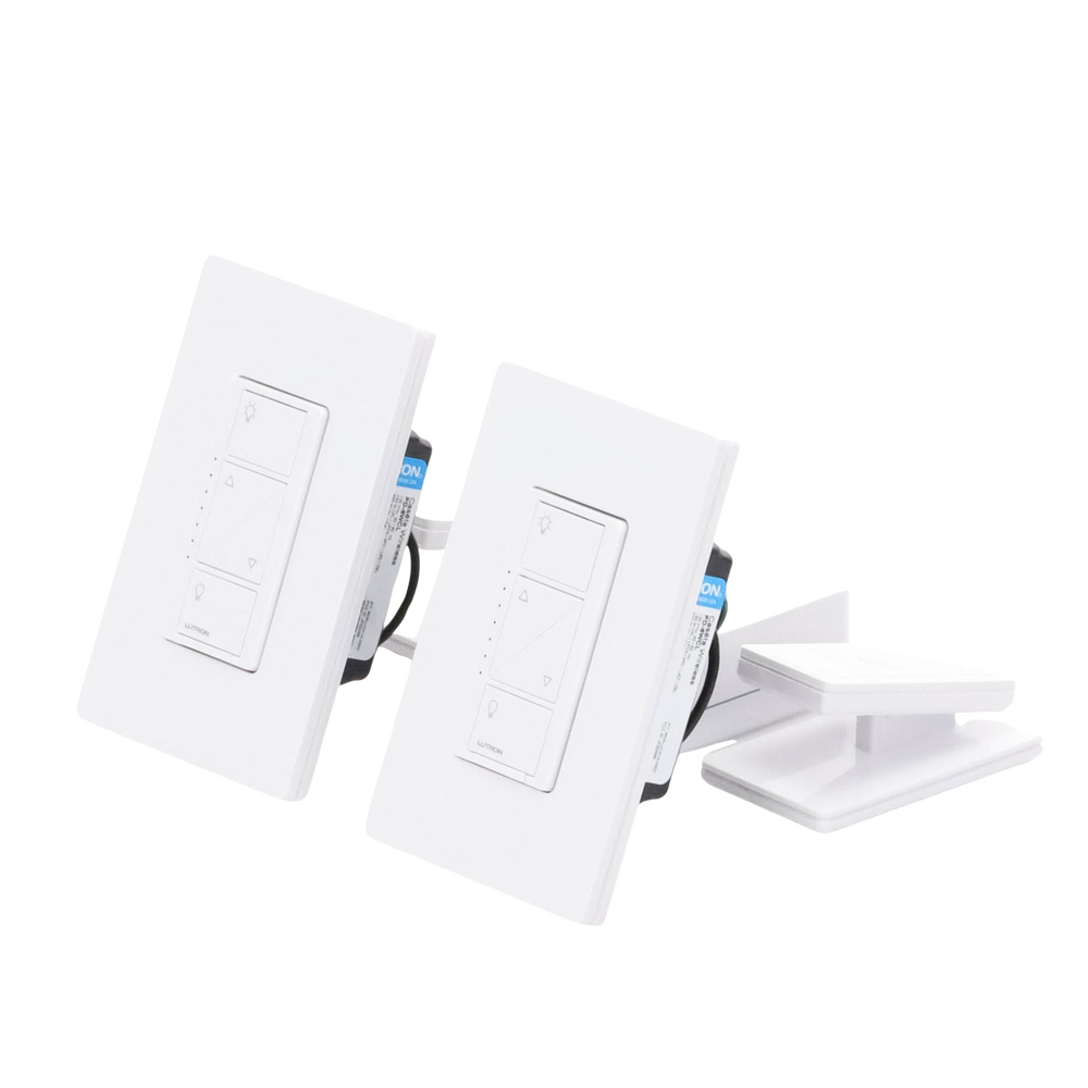 (Caseta Wireless) Kit Hub controlador, 2 atenuadores, 2 controles remotos, 2 base mesa y 2 tapas. - Image 4