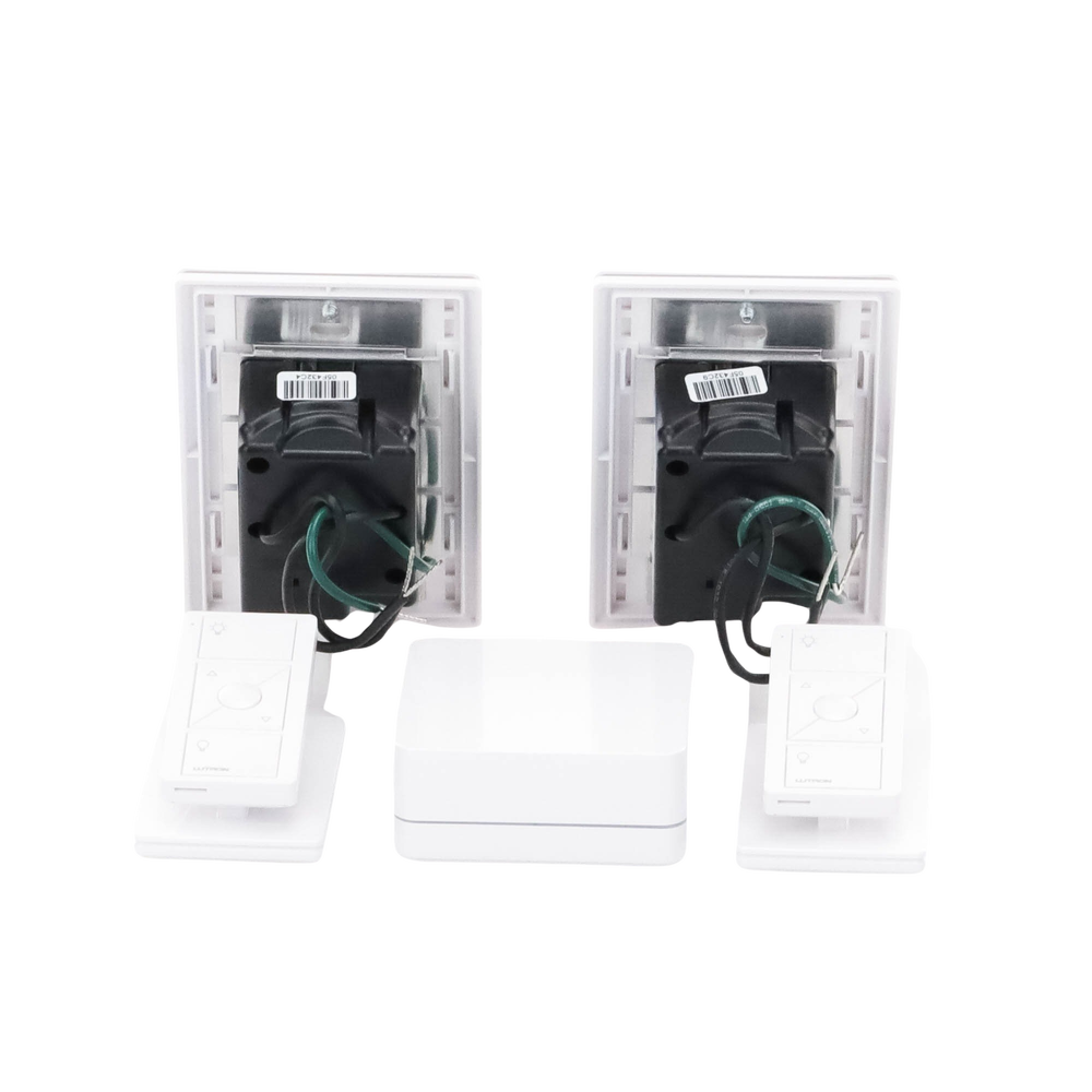 (Caseta Wireless) Kit Hub controlador, 2 atenuadores, 2 controles remotos, 2 base mesa y 2 tapas. - Image 5