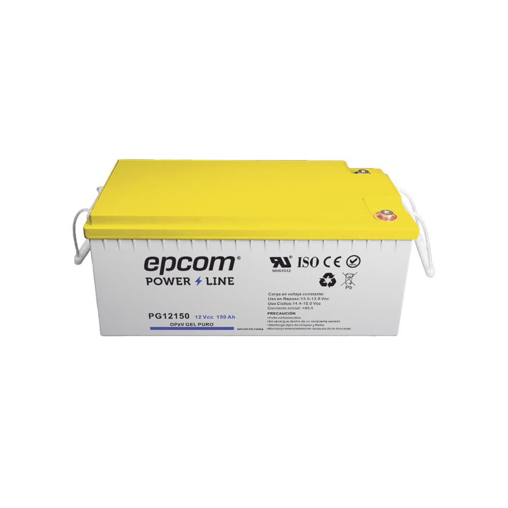 Batería de GEL PURO OPzV / 12 V @ 150 Ah / Ciclo profundo / Uso en Aplicaciones Fotovoltaicas y de Respaldo