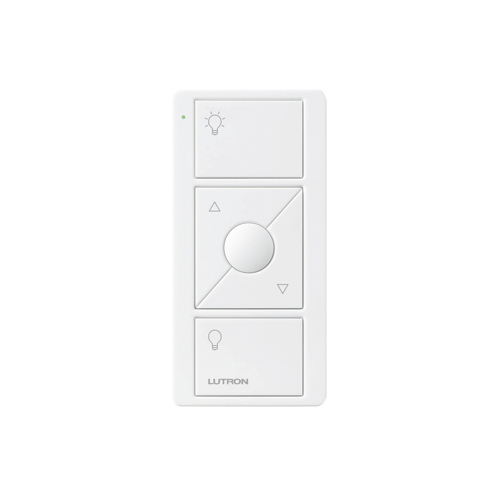 Control remoto PICO 3 botones encender/apagar, subir/bajar intensidad, color blanco, complemente con un atenuador Caseta, RA2, RadioRa2.