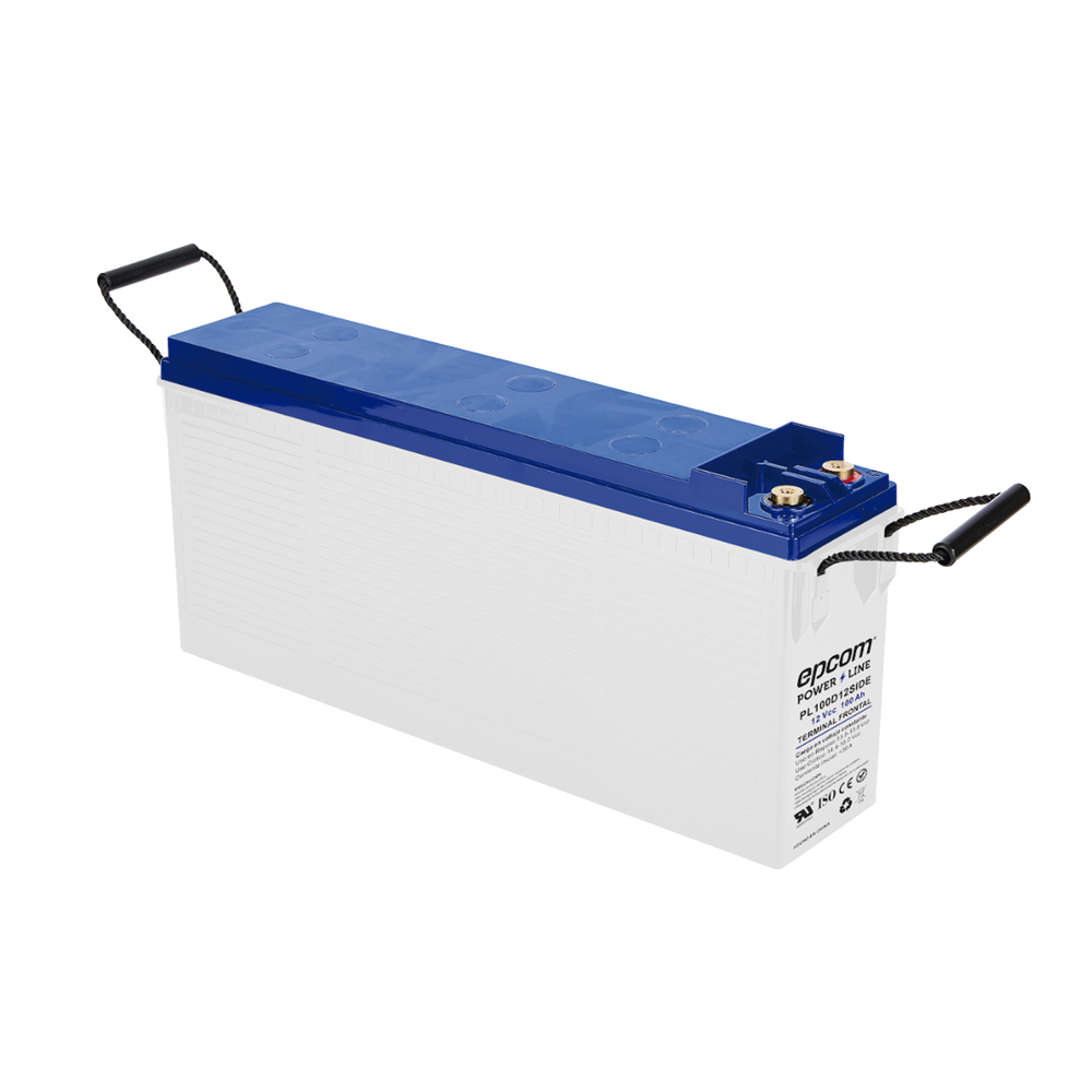 Batería Ciclo Profundo 12V, Terminales Laterales , 100 Ah / AGM-VRLA / Uso en Aplicación Fotovoltaica /Terminales Tipo Tornillo T4