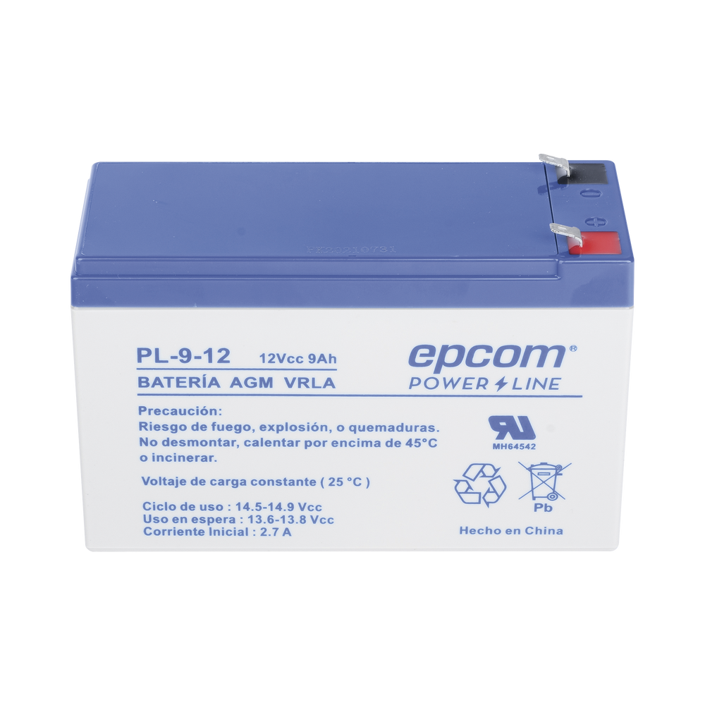 Batería 12 Vcc / 9 Ah / UL / Tecnología AGM-VRLA / Para uso en equipo electrónico Alarmas de intrusión / Incendio/ Control de acceso / Video Vigilancia / Terminales F1 / Cargador recomendado CHR-80. - Image 2