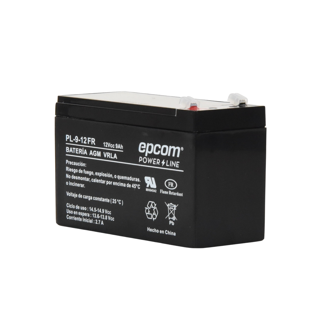 Batería 12 Vcc / 9 Ah / UL / Tecnología AGM-VRLA / Retardante a la flama / Para uso en equipo electrónico Alarmas de intrusión / Incendio/ Control de acceso / Video Vigilancia / Terminales tipo F1 / Cargador recomendado CHR-80. - Image 2