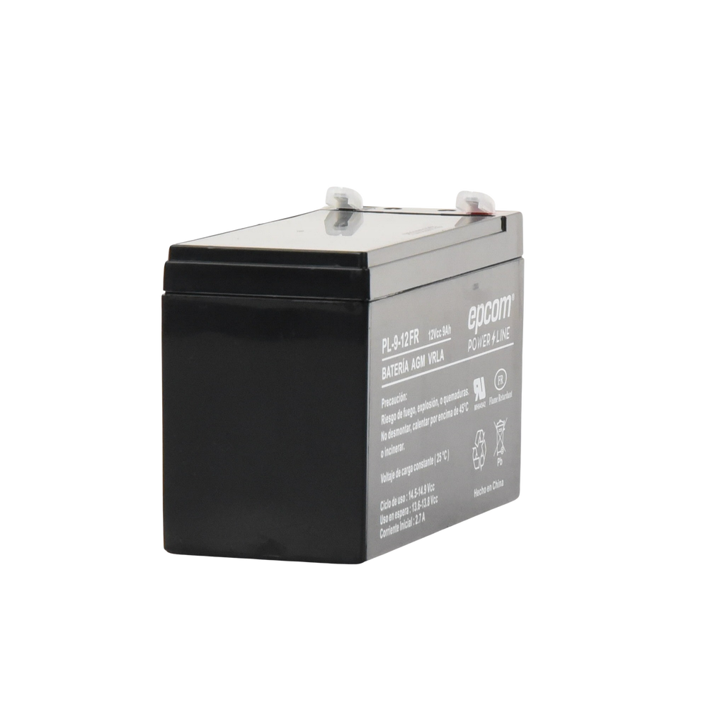 Batería 12 Vcc / 9 Ah / UL / Tecnología AGM-VRLA / Retardante a la flama / Para uso en equipo electrónico Alarmas de intrusión / Incendio/ Control de acceso / Video Vigilancia / Terminales tipo F1 / Cargador recomendado CHR-80. - Image 3