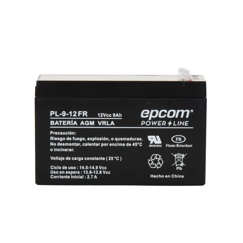 Batería 12 Vcc / 9 Ah / UL / Tecnología AGM-VRLA / Retardante a la flama / Para uso en equipo electrónico Alarmas de intrusión / Incendio/ Control de acceso / Video Vigilancia / Terminales tipo F1 / Cargador recomendado CHR-80. - Image 4