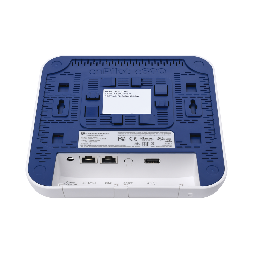 Access Point WiFi cnPilot e600 Indoor para alta cobertura y densidad de usuarios, Doble Banda, Wave 2, MU-MIMO 4X4, antena Beamforming Omnidireccional, hasta 512 clientes - Image 4