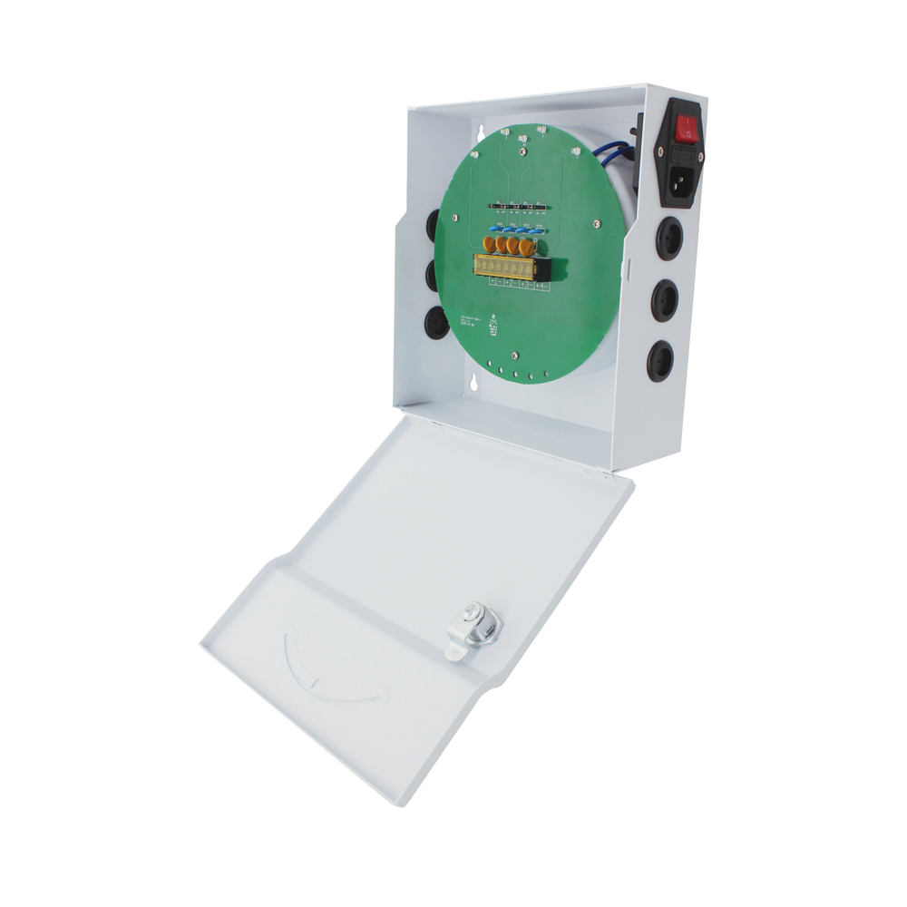 Fuente de poder profesional de 24 Vca @ 4 Amper, para 4 camaras, con voltaje de entrada de: 110 Vca - Image 2