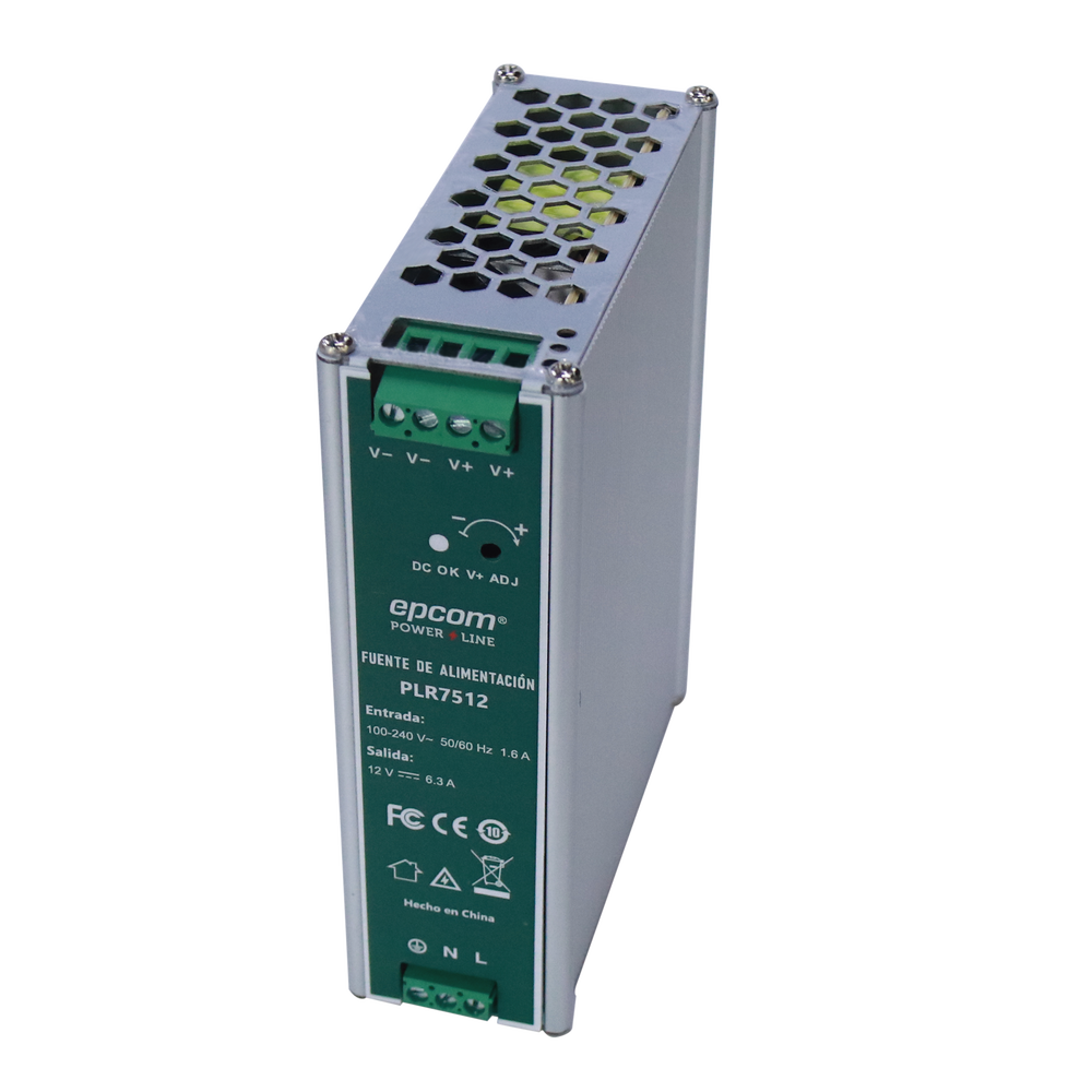 Fuente de alimentación /Entrada: 100-240 Vac /Salida: 12 Vcc / 6.3 A / 75 W / din rail - Image 3