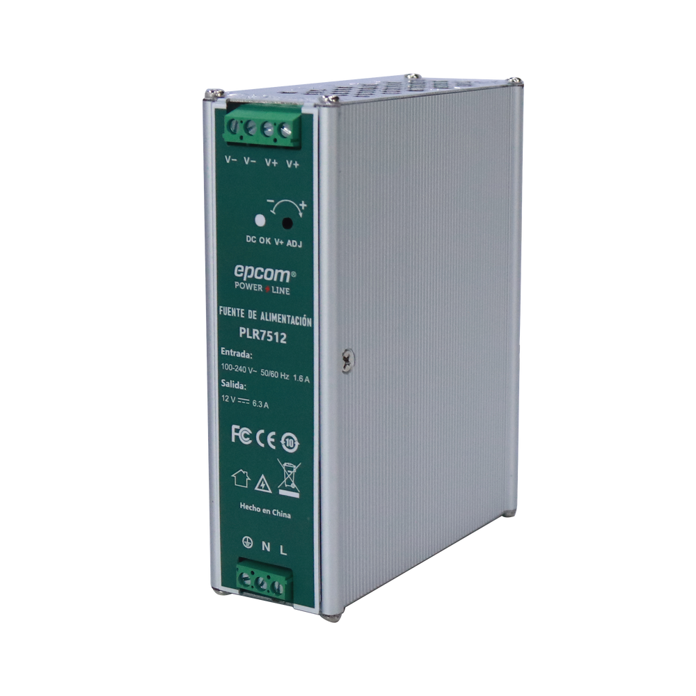 Fuente de alimentación /Entrada: 100-240 Vac /Salida: 12 Vcc / 6.3 A / 75 W / din rail - Image 6